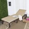 Costway Outdoor Rattan Lounge Chair Chaise Recliner Adjustable Cushioned Patio